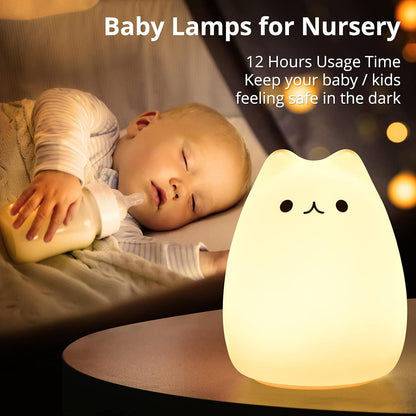 Adorable Cat Lamp - The Perfect Night Light and Gift for Girls Aged 3-5, Teens, and Cat Lovers!